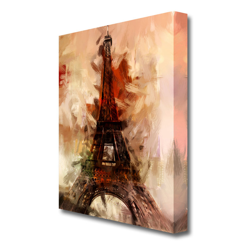 Eiffel Tower 1 - Wrapped Canvas Painting, 50.8 cm H x 35.6 cm W
