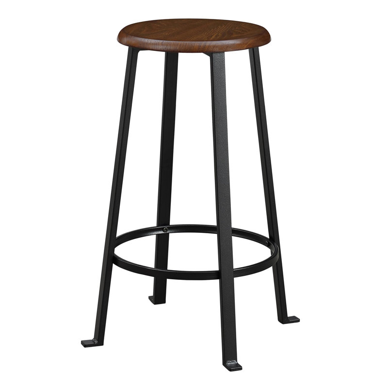 Montgomery 3-Piece Dark Mahogany and Black Round Dining Set