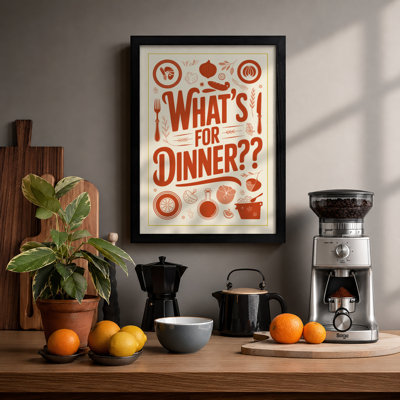 What's For Dinner Vintage - Framed Print
