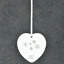 Let It Snow Heart Shaped Ceramic Ornament