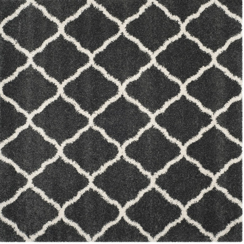 Darrold Hudson Shag Performance Geometric Rug, Square 7'