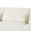 Méridienne courbée en U en velours côtelé beige et coussins en mousse
