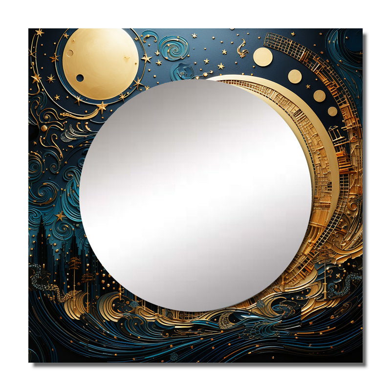 Anoosha - Moon Large Square Mirror For Wall Art Decor, 36" x 36"
