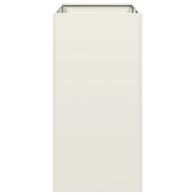 Planter 80x80 Cm Steel, 80cm H x 40cm W x 80cm D, White