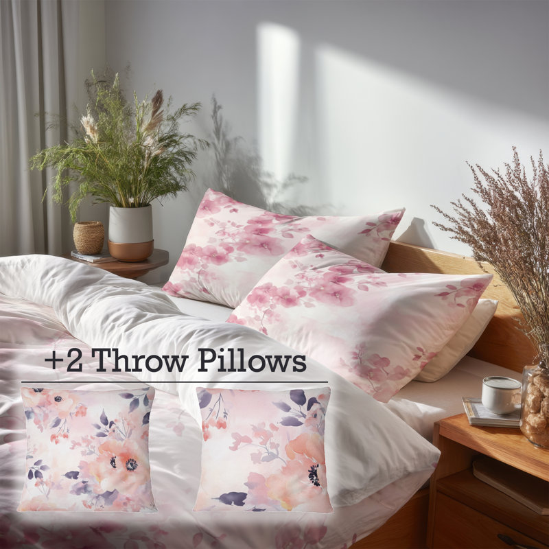 Ensemble d'édredon 6 pièces Teens Botanical, Queen Comforter + 5 Additional Pieces