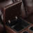 Electric Power Loveseat Recliner with Heat and Massage, USB Ports, Cup Holders, Faux Leather-5141165
