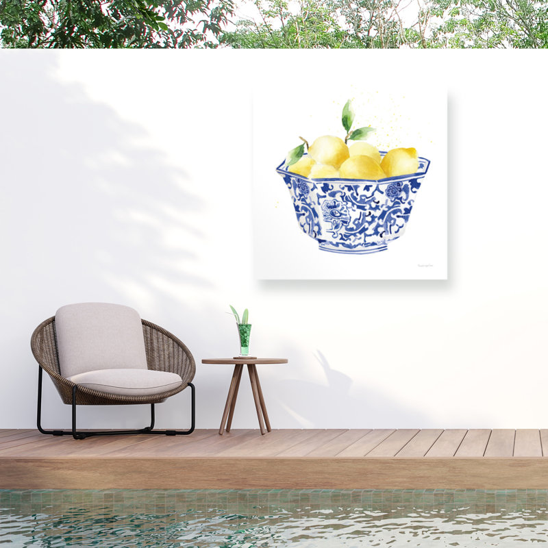 Mercedes Lopez Charro Elegant Fruit II Outdoor  Canvas, 14" H x 14" W
