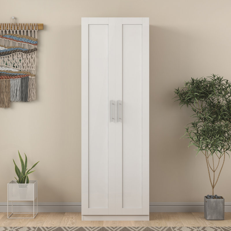 Armoire haute avec portes et tablettes