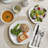 Kaylin Porcelain China Dinnerware Set 16 Piece - Service for 4