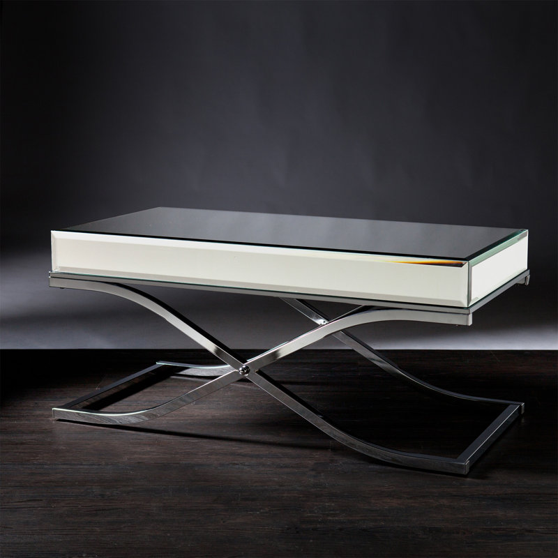 Ava Mirrored Cocktail Table - Chrome