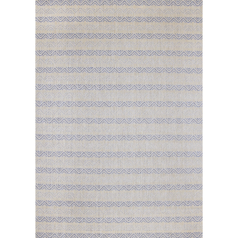 Clairevale Geometric Gray Indoor/Outdoor Rug, Rectangle 7'10" x 10'6"