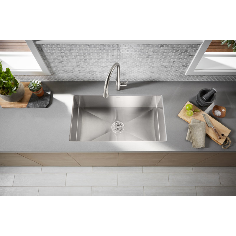Ludington 32'' L Undermount Single Bowl Stainless Steel Kitchen Sink