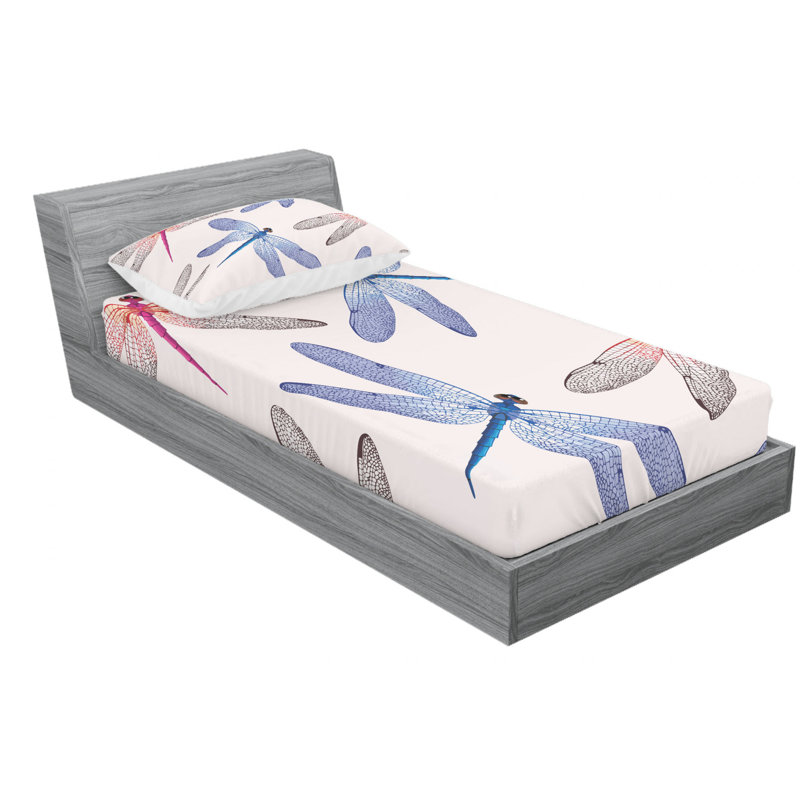 Microfiber Sheet Set, Twin Sheet Set with Fitted Sheet