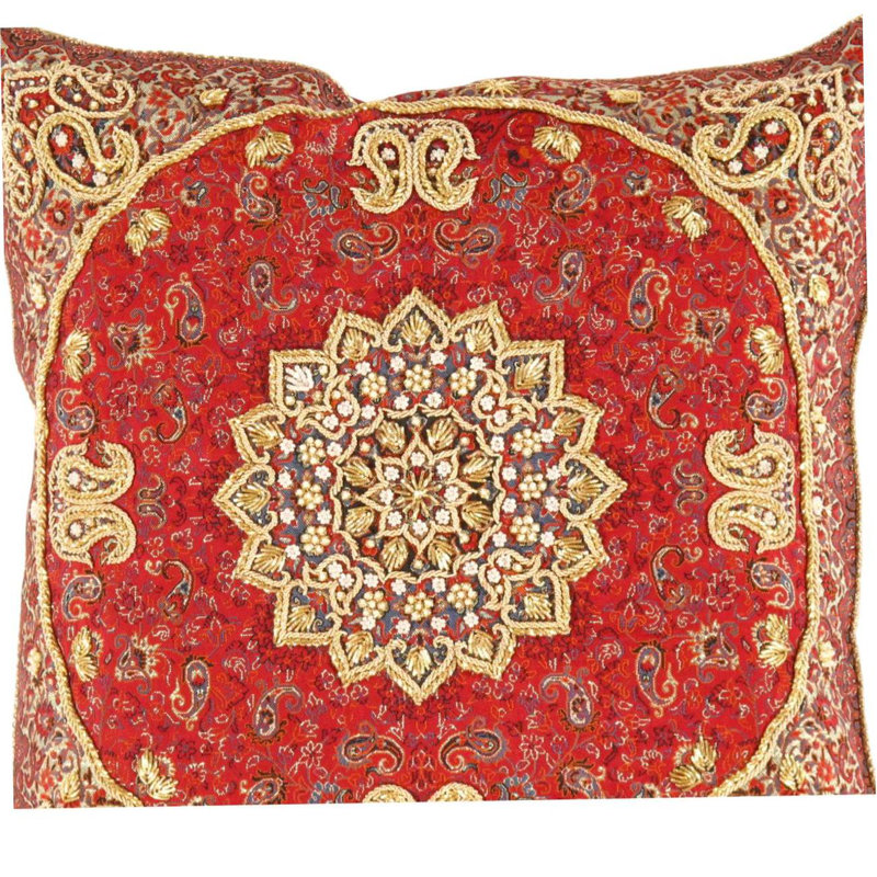 Diamant rouge soie terme 20 po, H 20 po x l 20 po, Rouge oriental