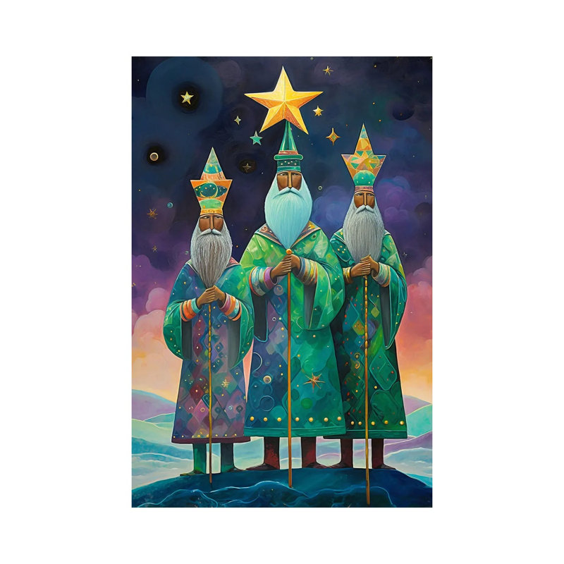 «We Three Kings», reproduction d'art sur toile tendue