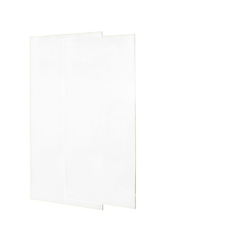Paroi de douche à deux panneaux à surface solide, Blanc, H 96 po x l 36 po x P 0,25 po