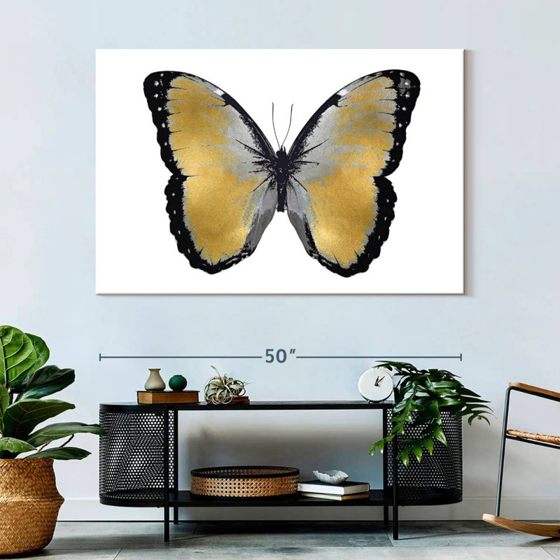 Butterfly In Metallic I, 34" H x 51" W