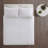 3 Piece Reversible Quilt Set White Full/Queen