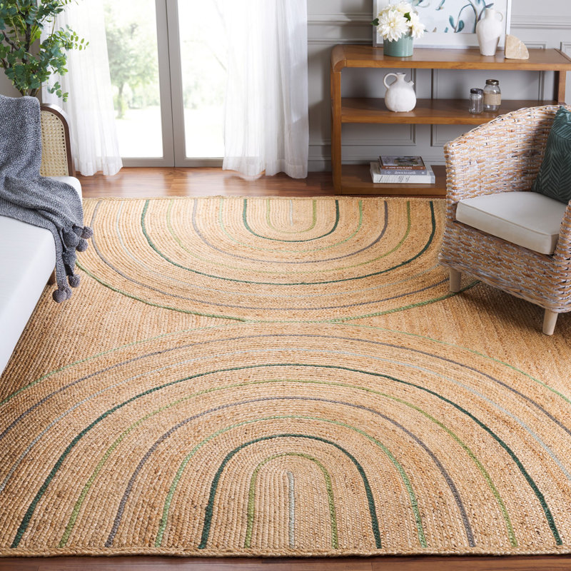 Natural Fiber Flat Weave Jute Pile Rug, Rectangle 8' x 10'