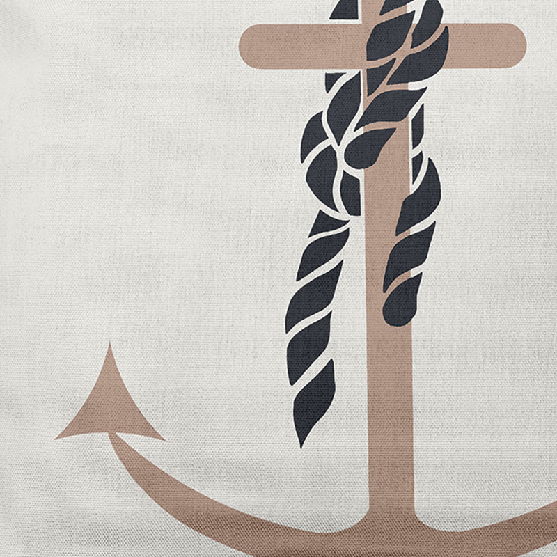Nautical Nights Nautical Nights Graphic Print Throw Pillow, 20" x 20", Mauve