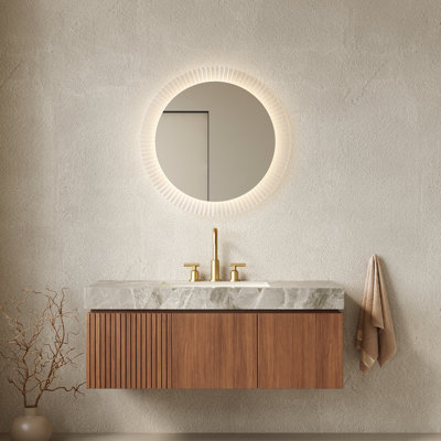 Meuble-lavabo suspendu de 122 cm avec tiroir et portes, comptoir en pierre frittée grise, lavabo en céramique, 3 trous prépercés, chêne brun, lavabo mural, armoire, dessus, robinetterie.