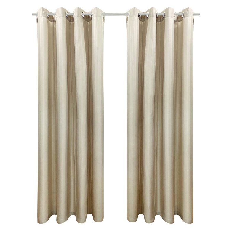 Paire de rideaux semi-transparents avec œillets Darylle Seascapes, Lin, l 50" x L 84"