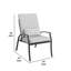 Ensemble de 6 fauteuils inclinables Leki, 1 coussin, gris