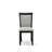 Modern Dining Set - A Dining Table with Trestle Base and Linen Fabric Kitchen Chairs with High Back-255592811-255592810