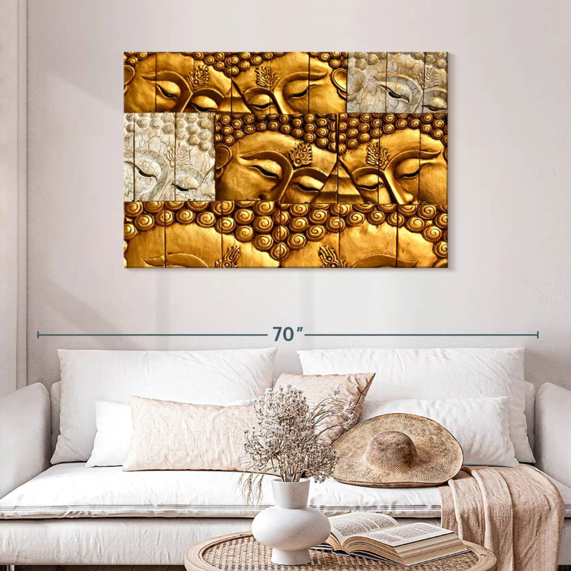 Leisha Royal Buddhas, 30" H x 45" W