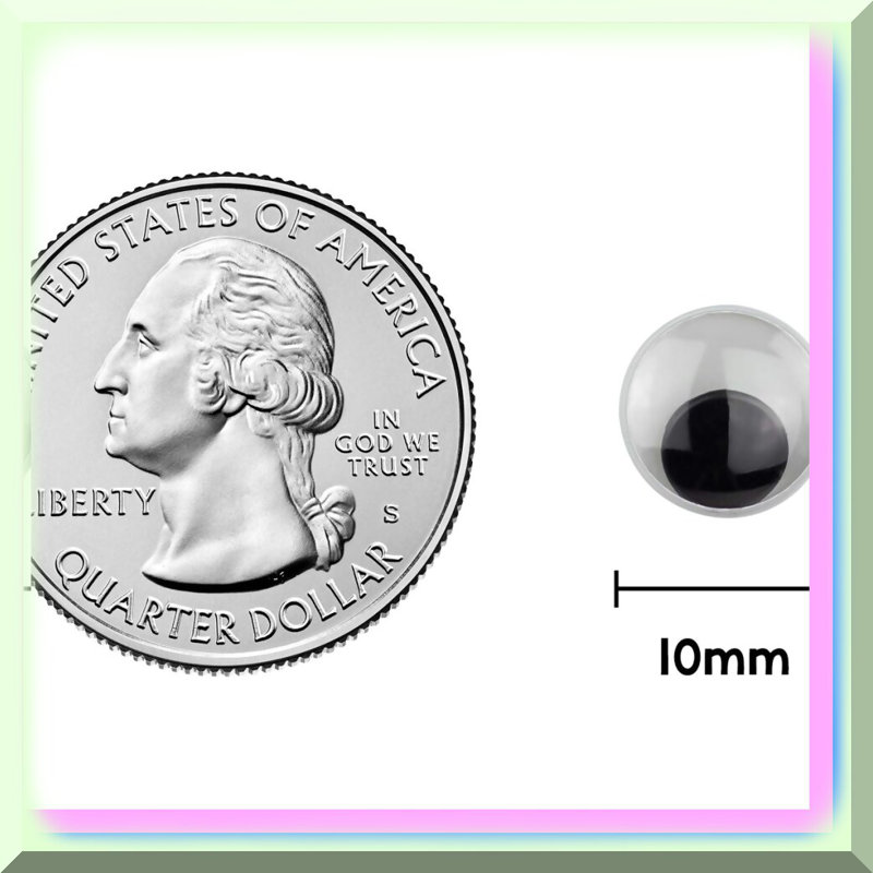 Plastic Googly Eyes 10mm 500 Pack