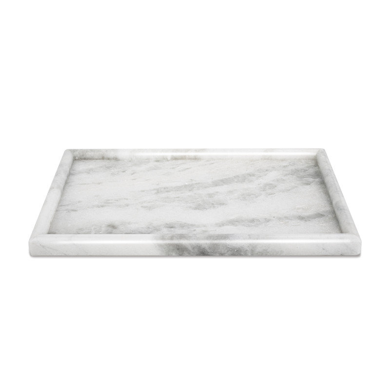 Guein Rectangle Natural Marble Tray,Namib Fantasy