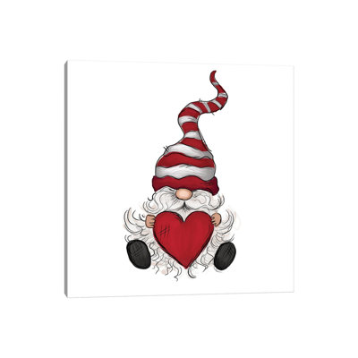 «Valentine Gnome With Heart» par Ephrazy, impression sur toile tendue