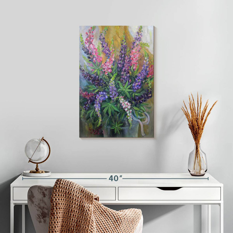 Bouquet Harnek pastel lupin, H 24 po x l 16 po
