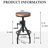 Kailar Adjustable Height Counter Stool with Metal Frame