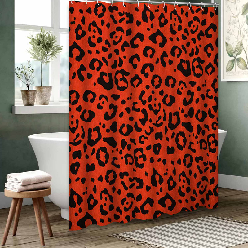 Rideau de douche rouge imperméable, rideaux de douche pour la salle de bain avec 12 crochets, L 72 po x l 78 po