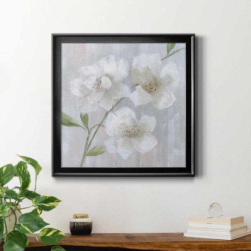 Garden Dreams I - Peinture sur toile encadrée, H 30,5 po x l 30,5 po x P 1,5 po, Noir