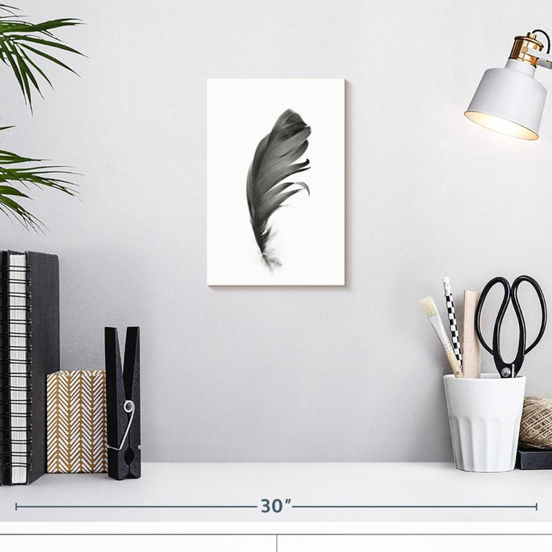 Kerner Black Feather, 12" H x 8" W