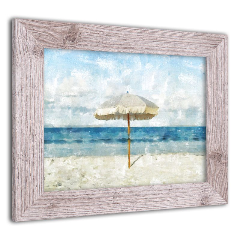 Beach Umbrella, reproduction encadrée, H 11 po x l 14 po x P 0,75 po