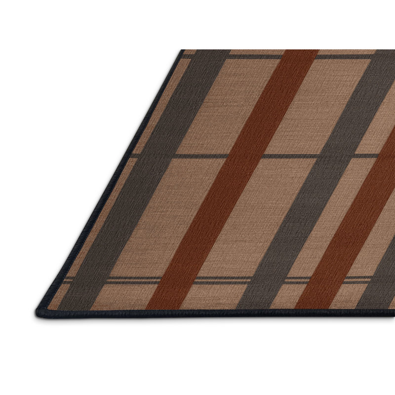 Tapis damier noir lavable à la machine