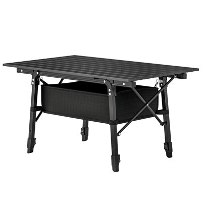 Portable Camping Table for Outdoor Picnic BBQ Aluminum Small Folding Table with Storage Bag, Carry Bag