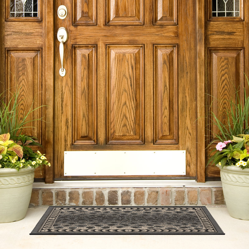 Gray and Black Animal Print Indoor/Outdoor Rug