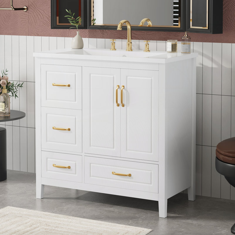 Meuble-lavabo 36 po avec lavabo, Blanc