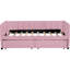 Lit de jour ergonomique simple en rose avec 2 tiroirs pour la chambre à coucher 3 - 4 et une chaleur douillette-467179844
