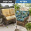 Housses de coussin de patio extensibles, housses de canapé d'extérieur à fond élastique lavable, protecteur de meubles de remplacement pour siège de canapé-128948056-128948057