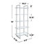 Étagère à livres en acier inoxydable Philomene H 79 po x l 31,5 po-1270028993