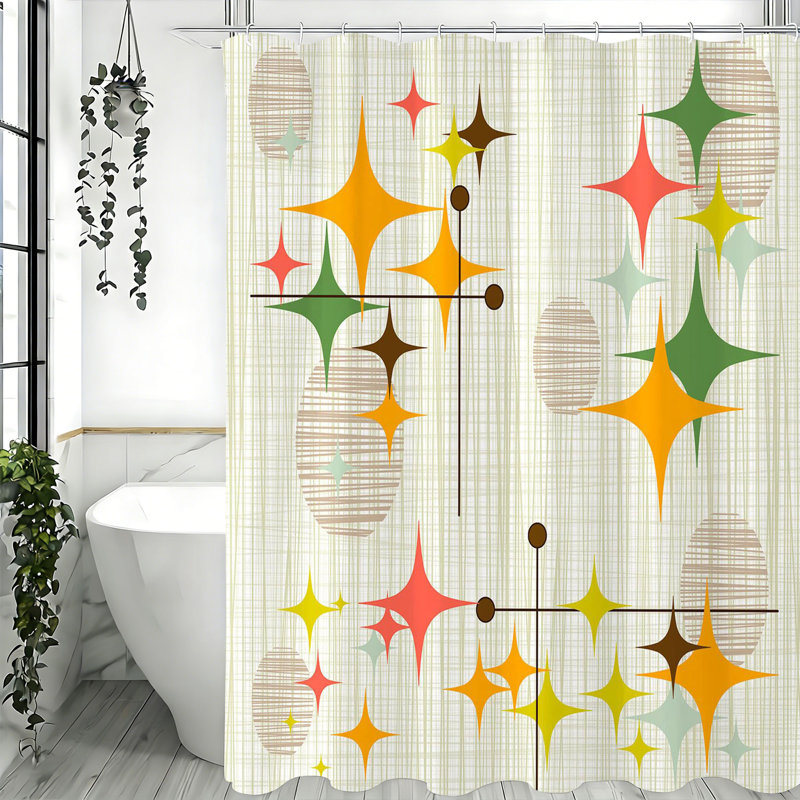Shower Curtains with Hooks Included