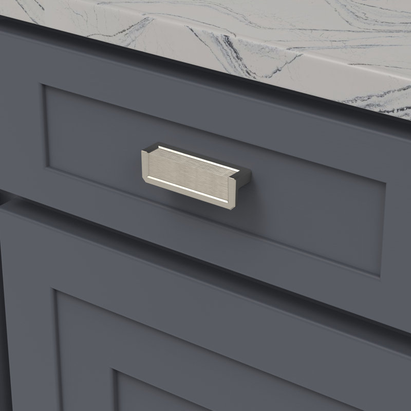 Bijou Linea Collection Pull 3 Inch Center to Center, Satin Nickel
