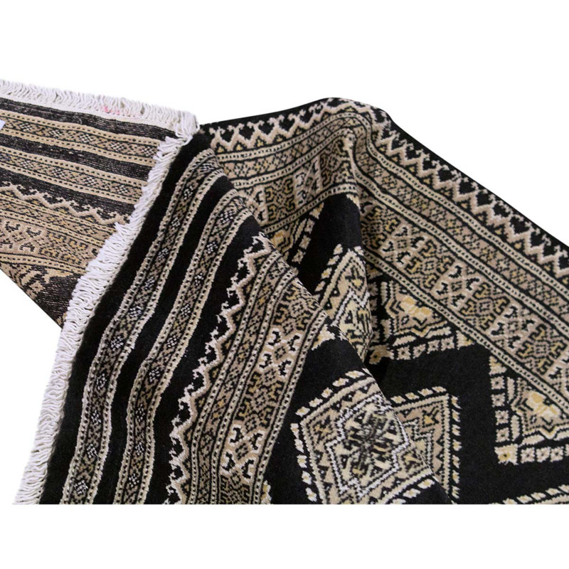 One-of-a-Kind 3'2" X 5'4" Wool Area Rug in Black