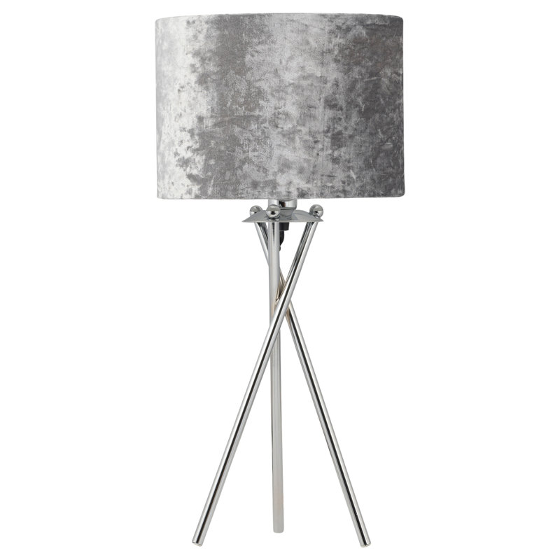 Taylorsville 52Cm Polished Chrome Tripod Table Lamp Set