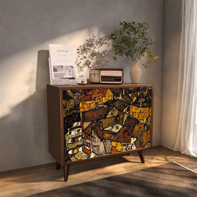 Elegant Pine Decorative Cabinet with Storage